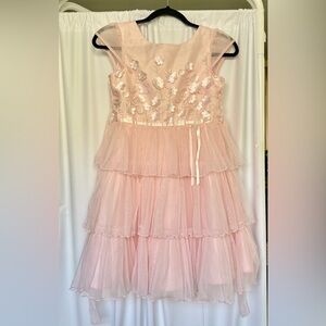 NWOT Jona Michelle Girls Light Pink Party Dress